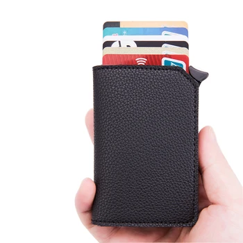 Uus Anti-varguse Krediitkaardi Omanik Mehed Alumiiniumist Rahakott Automaatne Mündi Rahakott tagataskus ID-Kaardi Omanik RFID Blokeerimine Mini Rahakott