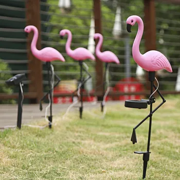 LED Muru Päikese Flamingo Lamp Väljas Solar-Powered Garden Light Veekindel Õue Rada Dekoratiivsed Tuled Terrass, Hoovis Rada