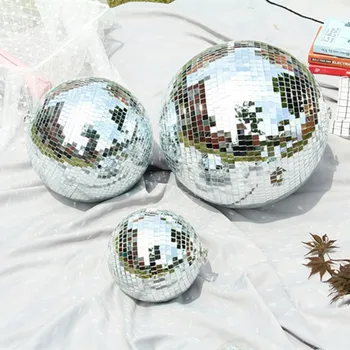 3CM 5CM Peegeldav Klaas Pöörlev Peegel Palli Disko DJ Peegli Peegeldus Glass Ball Light jõulupidu