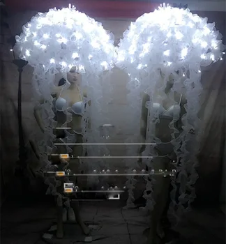 LED light millimallikas vihmavari modelleerimine show dance team gogo valgus, rekvisiidid isiku rekvisiidid, halloween, jõulud pary rekvisiidid