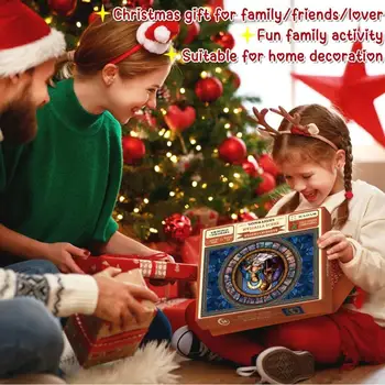 Jõulud Calenday Mosaiigi Advent Calendar Puzzle 24 Päeva Tagaplaanil Jõulud Puzzle Jõulud Mänguasi Lastele Gi J0h2