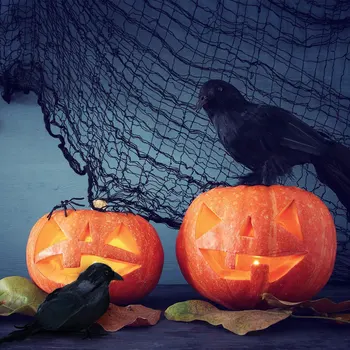 Ühe Kunstliku Vares Ornament Simulatsiooni Must Vares Võltsitud Vares Lind Mudel, Aed Kodu Pool Decor Halloween Loomade Prop