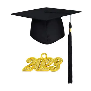 2023 Bakalaureuse Müts 2023 Aasta Tutt Ripats Korter Top Doctorial Müts Tseremoonia Doctorial Müts Akadeemilise Müts Täiskasvanud Lapse Kooli Müts