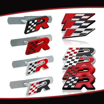 3D-R Logoga Kleebis Auto Racing Ees Grill, Lipp, Embleem Decal Kleebise Jaoks Seat Leon Cupra nissan primera Ibiza Fiat Punto Tipo Ducato