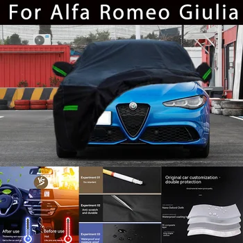 Näiteks Alfa Romeo Giulia Väljas Kaitse Täis Auto Hõlmab lumekatte Päikesevarju Veekindel Tolmukindel Väljast Auto tarvikud