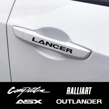 Näiteks Mitsubishi Lancer 10 3 9 EX Ralliart Outlander 3 ASX L200 Konkurentsi 4TK Auto Ukse Käepide Peegeldav Kleebised Tarvikud