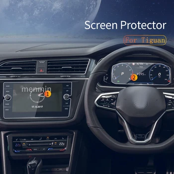 Auto Kleebised Carplay Screen Protector GPS VW Tiguan 2023 Karastatud Klaasist kaitsekile Navigatsiooni Seadistada Sõiduki Tarvikud