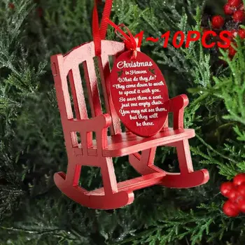 1~10TK Jõulud Taevas Memorial Ornament Mini Puidust kiiktool Koos Mõtestatud Silt, Märk Home Decor Xmas Tree Rippuvad