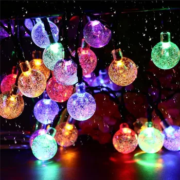 UUS 20/30/50 LED-Crystal Ball LED Solar Lamp LED String Haldjas Tuled Öösel Vanikud Aed Jõulud Decor Väljas