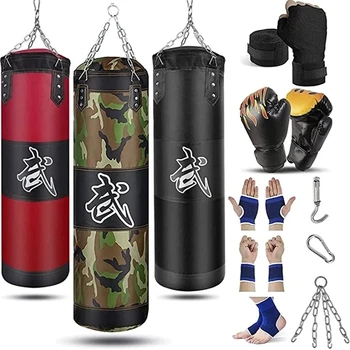 100/120cm Täitmata Raske Mulgustamiseks Kotti Professionaalne Poks Sandbag koos Rippuvad Accessorie MMA, Muay Tai Kickboxing Taekwondo