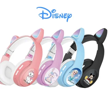 Uus Disney Headworn kalli Cartoon Sünnipäeva Kingitus Bluetooth Kõrvaklapid 5.0 Tüdrukud Macaron Cartoon LED Tuled Särama Värvikalt