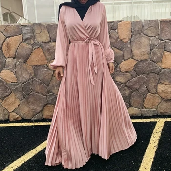 Eid Ramadan Mubarak Kauhtana Moslemi Mood Satiin Õhtul Tanssiaiset Kleidid Araabia-Maroko Türgi Dubai Abayas Naiste Vestidos Rüü