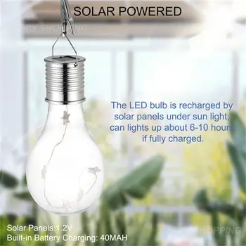 Portable LED Solar Lamp Laetud Päikeseenergia Värvi Paneel, Powered Avarii Pirn Väljas Aed, Telk, Telkimine Kalapüük