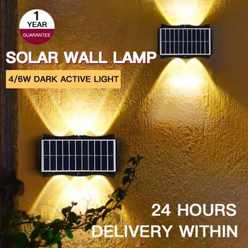 Soojendatav Aia Kaunistamiseks LED Päikese Tuled Väljas Seina-Kerge, Veekindel Solar Lamp Seina Decor Valgustus Võistluskalendri Tänaval Kodu