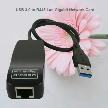Mini Traadiga USB 3.0 Gigabit Ethernet RJ45 LAN 1000 mbit / s Võrgukaart Ethernet Võrgu Kaart koos CD ARVUTI Sülearvuti Windows 10