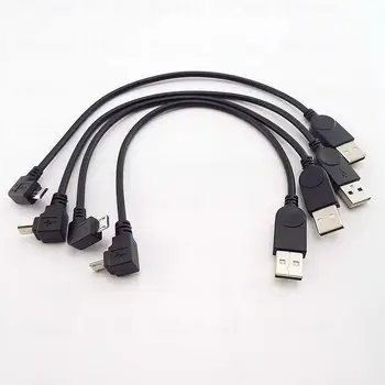 27cm 90 Kraadi Micro-USB-Mees Mees Andmete laadimise Pistik kaabli Adapter Üles Alla Vasakule Paremale Kaldu Tasuta Kaabel Tahvelarvuti B4