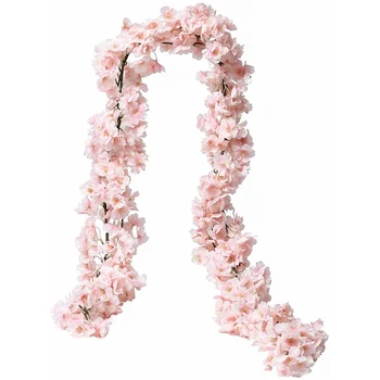 180CM Kunstlik Sakura Lilled VineHome Pool Kaunistamiseks Pulmad Aed Tõusis Arch Jõulud Pruudi Võltsitud Silk Külalisteraamatusse Taimed