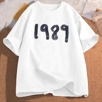 Muusika 1989 Ajastute Tour T-Särk Naiste Puuvillane Vabaaja Streetwear T-Särgid Mõõdus Vintage O Kaela Tshirt Unisex Lühikesed Varrukad Riided