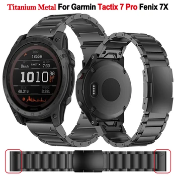Titaan Metall-Quickfit Watchband Eest Garmin Tactix 7 Pro Käevõru Delta Fenix 7 7X 6 6X Pro 5 5X Pluss Smartwatch 22 26mm Rihm