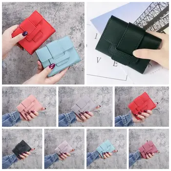 Fashion Design Retro Tahked Värvi Rahakott Naistele Lihtne Juhuslik Mini Card Kott Kaasaskantav Korea Stiilis Mündi Rahakott
