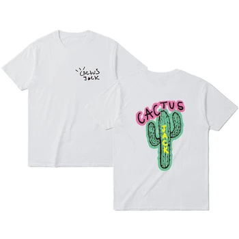 Harajuku Cactus Meeste Puuvillased T-Särgi Suvel Hip-Hop Meeste/naiste Mood Tops Print Paar Paar Cactus T-Särk