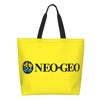 Ringlussevõtu Neo Geo Logo Ostukott Naiste Lõuend Õla Kott Kaasaskantav Neogeo Arcade Toidukaubad Shopper Kotid