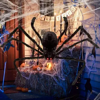 Suur Palus Spider Hääljuhtimine Must Spider Trikk Mänguasi Stseeni Paigutus Atmosfääri Kaunistamiseks 8 Stiile Õudus Suur Spider Pool Baar H