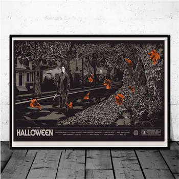 Uus Halloween Michael Myers Horror Filmi Tegelased Kingitus Plakat Pildid Maali Kunsti Lõuend Seina Pilte Elutuba Home Decor