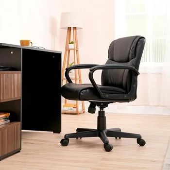 Põhitõed Polsterdatud Office Desk Tooli Käetugedega, mis on Reguleeritav Kõrguse/Kalde, 360-Kraadi Pöörlev, 275 Naela Võimsus