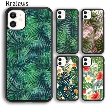 Krajews Palm tree Lehed Taim, Lill, Telefon Korral Kate iPhone 15 SE2020 14 6 7 8 plus XS XR 11 12 mini pro max coque Fundas
