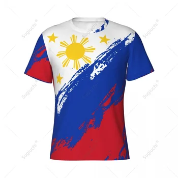 Custom Nimi Nunber Filipiinid Lipu Värvi Meeste Pingeline Spordi T-särk Naiste Tees jersey Soccer Jalgpalli Fännid