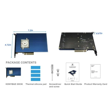 Pcie4.0 x16 m.2 M-Klahvi NVME 4 SSD Laiendamise Kaart Kaart 1 kuni 4 Slots 2280