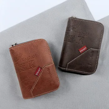Meeste Kaardi Taskud Hasp Väike Kaart Taskud PU Nahast Mini Slim Meeste Rahakott Kõrge Qaulity Lühike Meeste Rahakotid