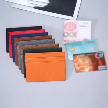 100% Ehtne Cowhide Nahast Vikerkaar Candy Värvi Kaardi Omanik on Panga krediitkaart, ID-kaardi Omanik kinkekarbis Slim Kaardi Puhul