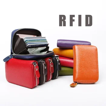 Mood Classic RFID Cowhide Anti-varguse Harja Orel Kaardi Kott Reaalne Cowhide Multi-funktsionaalne Pihuarvutite Kaasaskantav