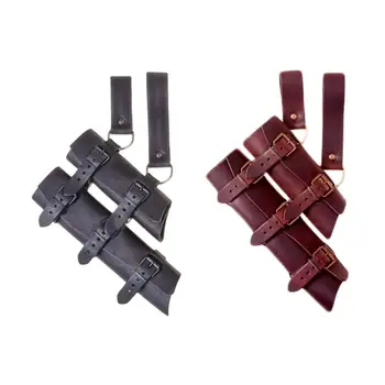 Keskaja Retro Leather Mõõk Konn Kõrge-kvaliteet tehiskiududest Nahk Kerge Kaal Reguleeritav karpi Enamiku Meeste Ja Naiste