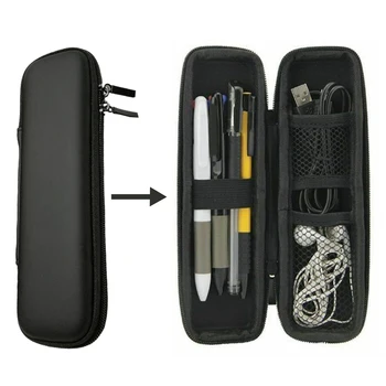 Tolmukindel Kõva Kest Õhuke Pen Case Pliiats, Kõrvaklapid, Stylus Korduvkasutatavad Reisi Multi Funktsionaalne Täiskasvanutele Smartpen Kaasaskantav Must