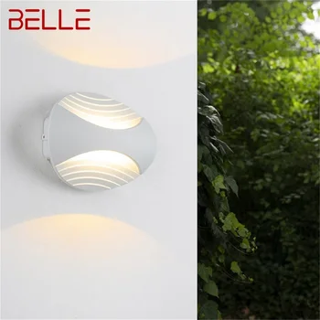 BELLE Väljas Seina Valgustid Kaasaegne Valge Veekindel LED-Lamp Kodu Veranda Rõdu Villa Sisehoovis